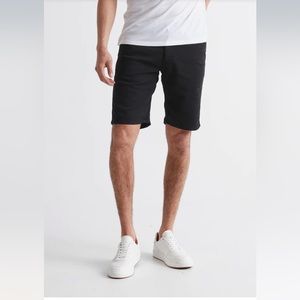 Duer N2X no sweat slim fit black shorts men size 33